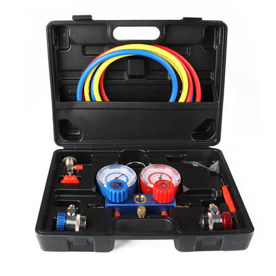 Ac Manifold Gauge Set Refrigeration R134a R134 R410a R404a R22 Coupler Adapters 